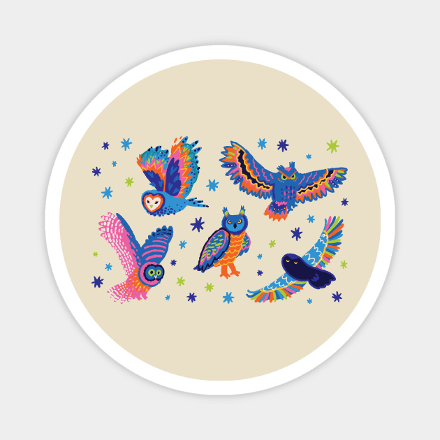 Night Owls Magnet by PenguinHouse